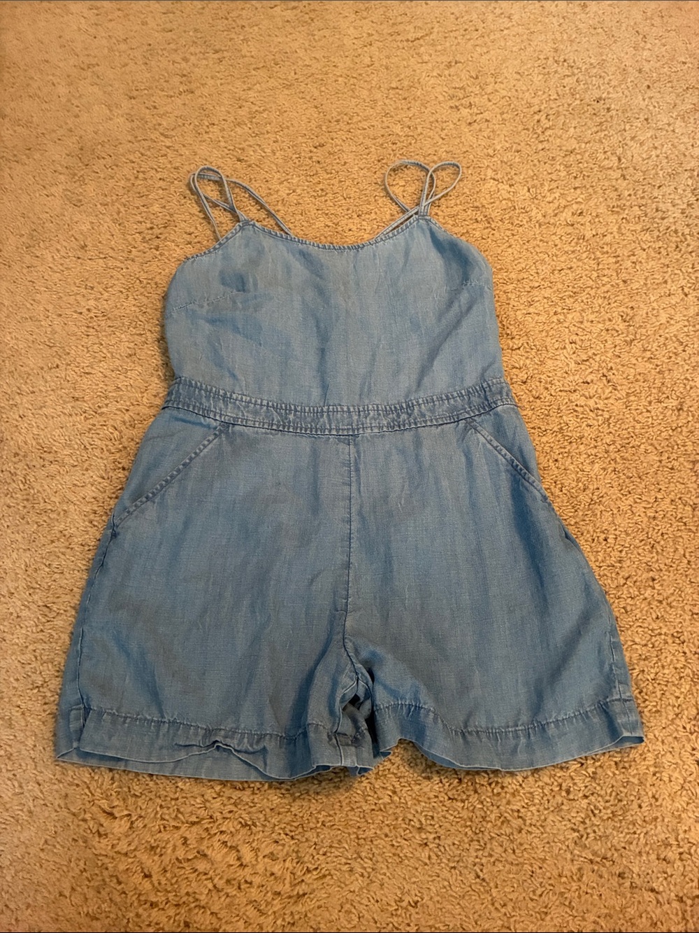 LOFT Light Blue Denim Romper (size 4)